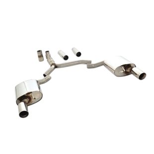 Friedrich Motorsport 76mm Duplex Sports Bakre Dämpare i Rostfritt Stål Audi A4 B8 (8K)